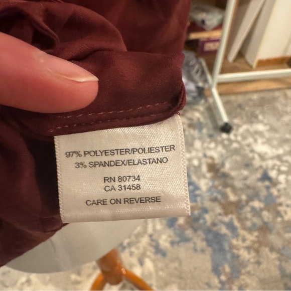 Like New BCBGMaxAzria Burgundy Satin Camisole Size Large - Picture 5 of 8